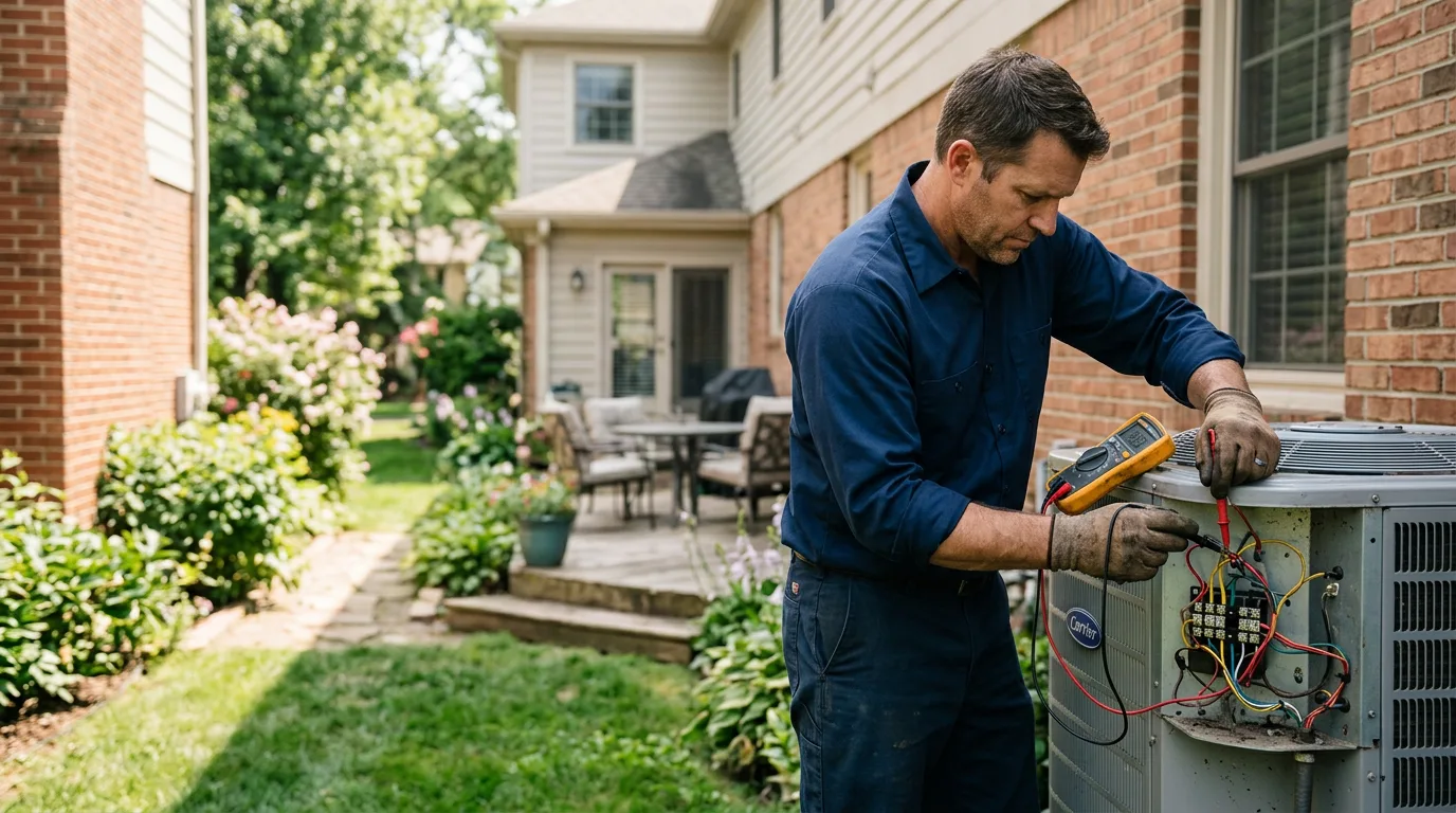 HVAC technician working near Farley, IA
